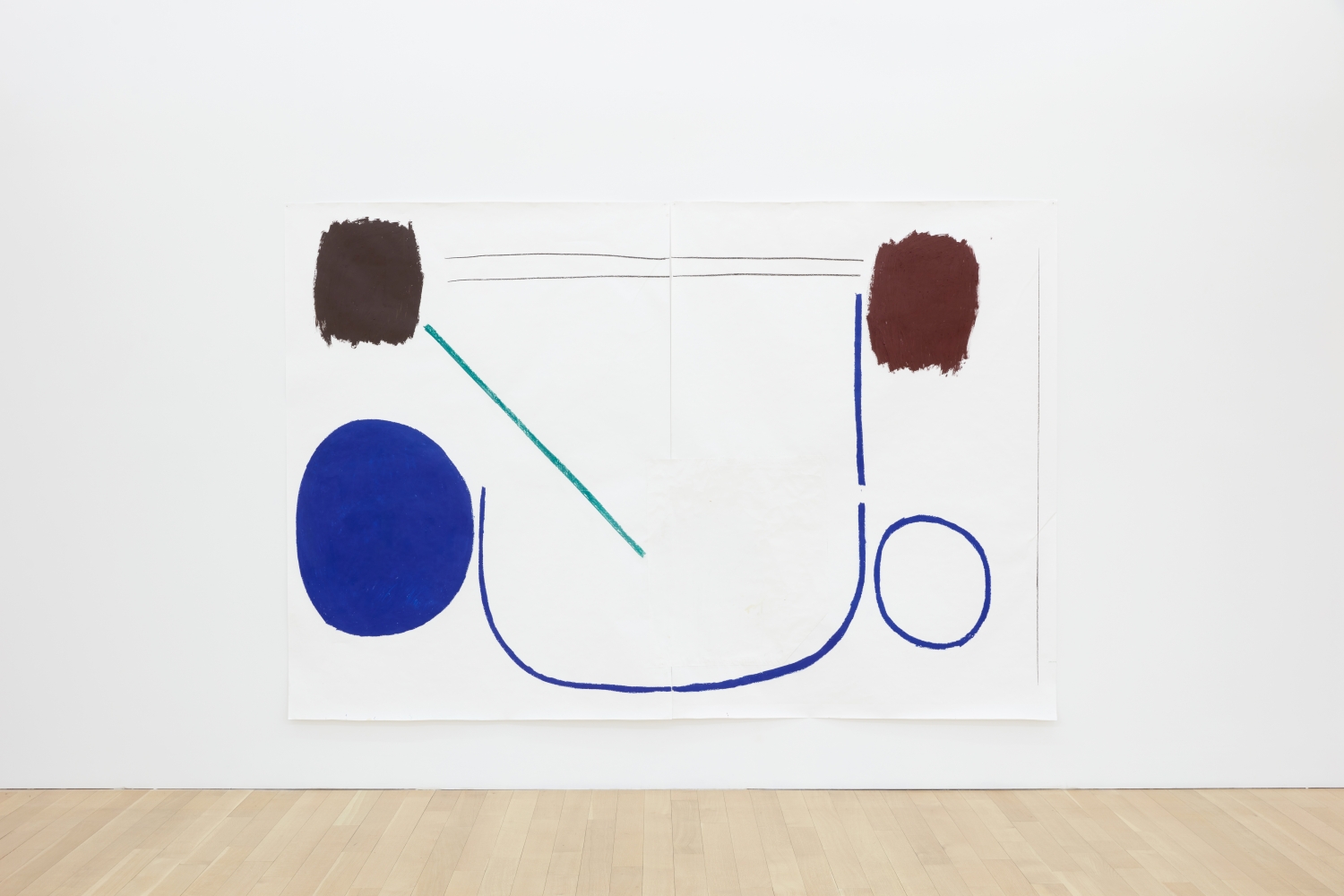Esther Kläs WAYS, 2021 oilstick and pastel on paper 78 3/4 x 118 7/8 inches (200 x 302 cm)