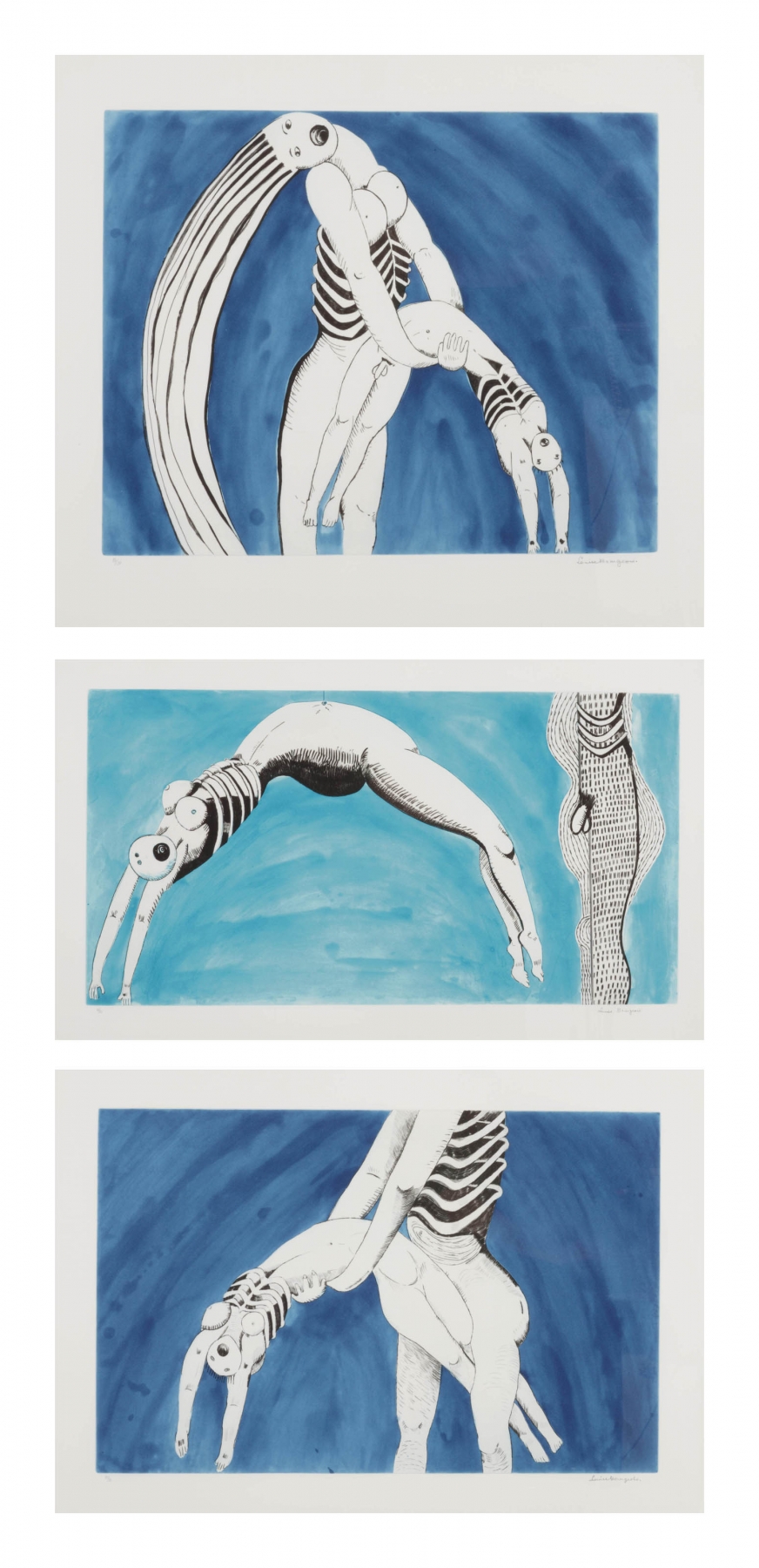 Triptych for the Red Room, 1994
3 aquatints, drypoints, and engravings
Sheet sizes vary
Edition of 30 + proofs

Inquire
&amp;nbsp;