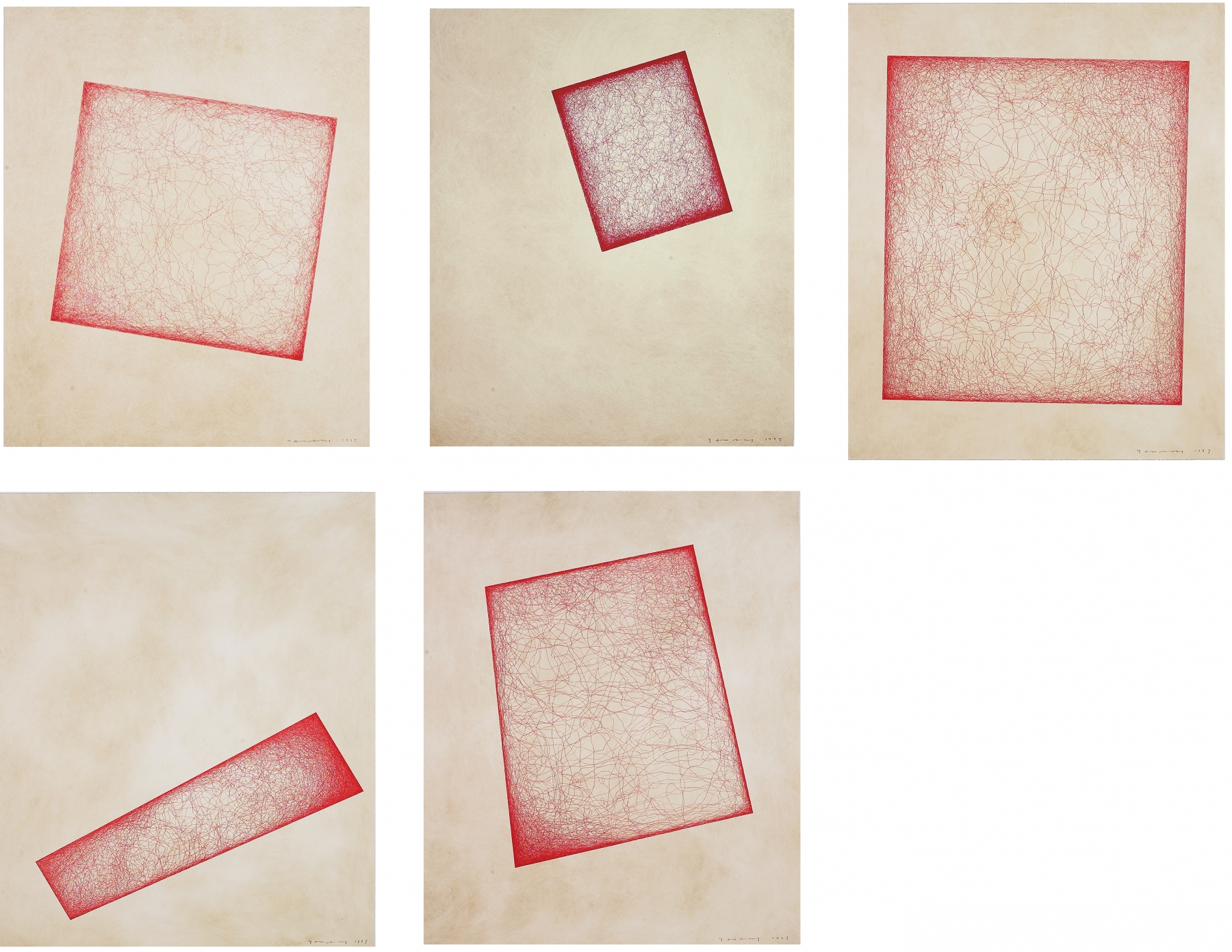 Yukinori Yanagi
Wandering Position,&nbsp;1997
Portfolio of&nbsp;5 line etchings
24 x 20 inches (61.5 x 51 cm), each
Edition of 35 + proofs

Inquire