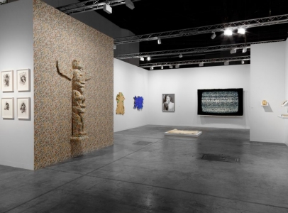 installation view of Peter Blum Gallery's booth at Art Basel Miami Beach 2021
