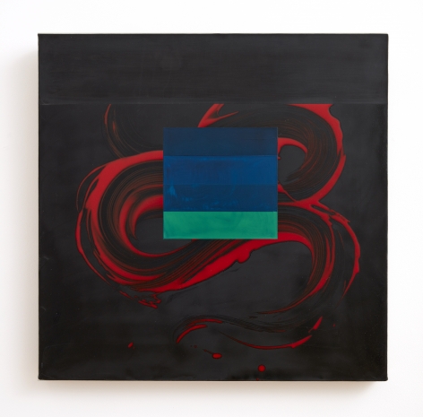 David Reed #244, 1987 oil and alkyd resin on canvas 24 1/8 x 24 1/4 inches (61 x 61.5 cm) ​​​​​​​(DRE87-01)