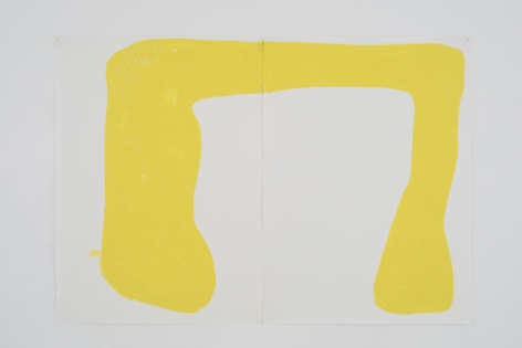 Esther Kläs Spring (Yellow), 2019 oil stick on paper 42 7/8 x 62 5/8 inches (109 x 159 cm) (EK19-04)