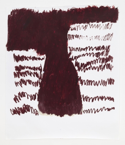 Esther Kläs NY/HERE, 2018 oil stick on paper 56 1/2 x 48 inches (143.5 x 121.9 cm) (EK18-16)