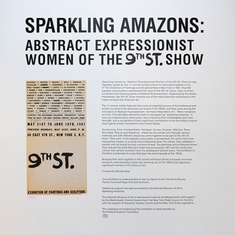 Sparkling Amazons: Abstract Expressionist Women of the 9th St. Show, Katonah Museum of Art, Katonah, NY