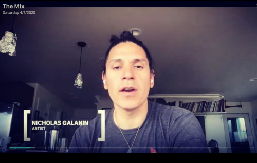 Nicholas Galanin interviewed for the television show "The Mix"